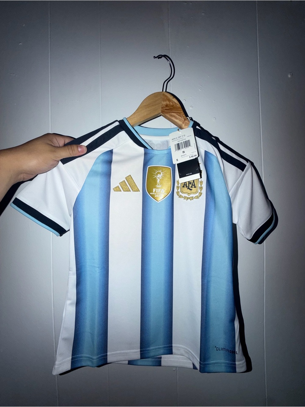 Kids Argentina home jersey Size S (9-10Y)